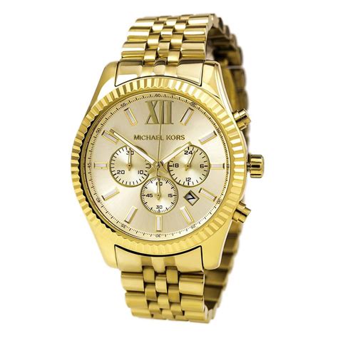 michael kors men's lexington gold tone chronograph watch mk8281|Michael Kors gold tone.